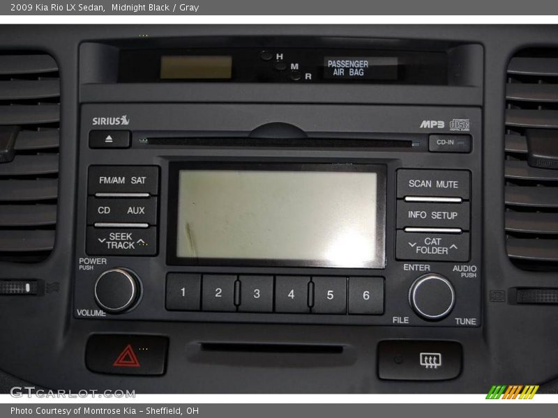 Midnight Black / Gray 2009 Kia Rio LX Sedan