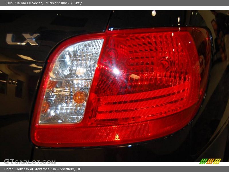 Midnight Black / Gray 2009 Kia Rio LX Sedan