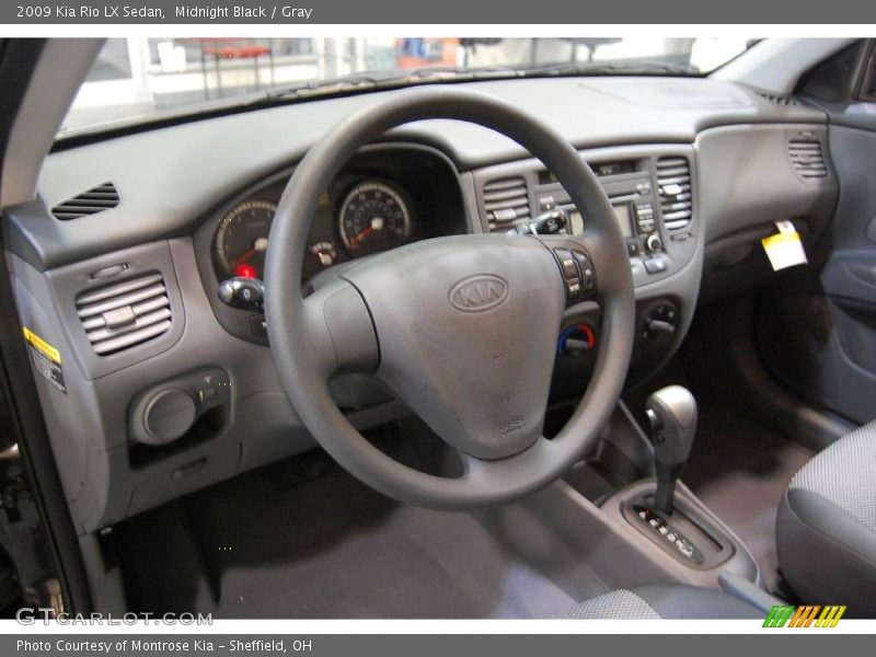 Midnight Black / Gray 2009 Kia Rio LX Sedan