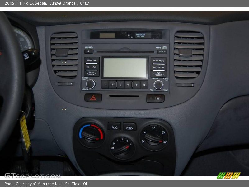 Sunset Orange / Gray 2009 Kia Rio LX Sedan