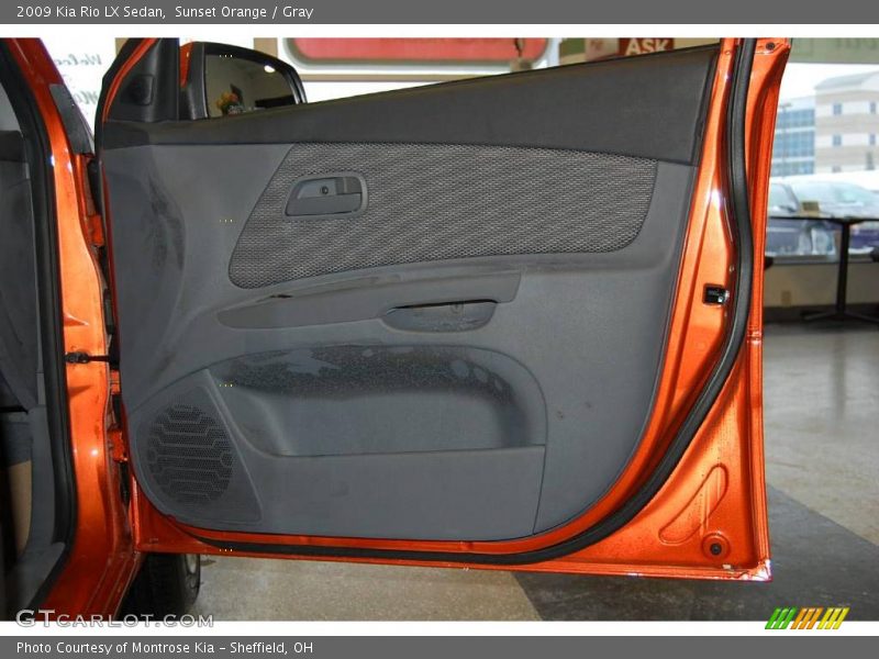 Sunset Orange / Gray 2009 Kia Rio LX Sedan