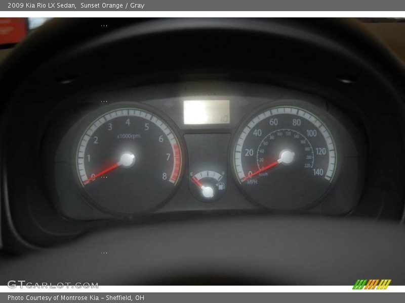 Sunset Orange / Gray 2009 Kia Rio LX Sedan