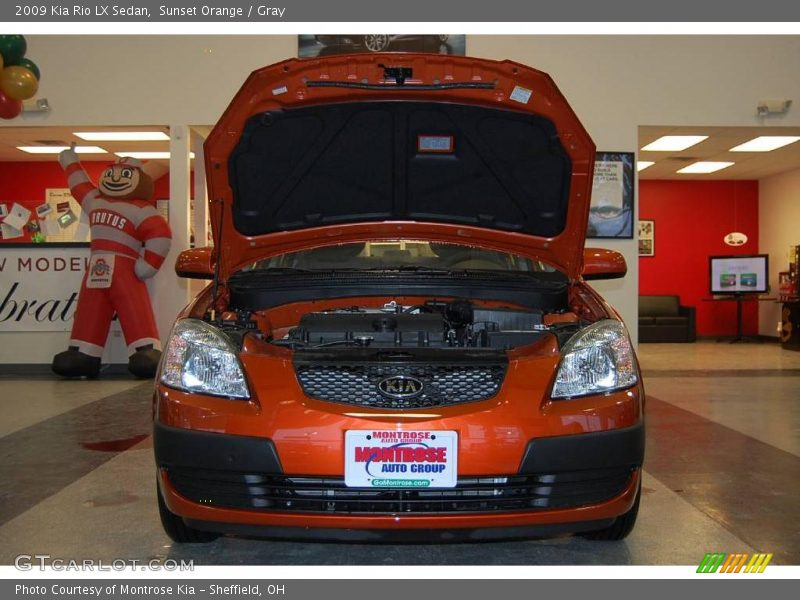 Sunset Orange / Gray 2009 Kia Rio LX Sedan