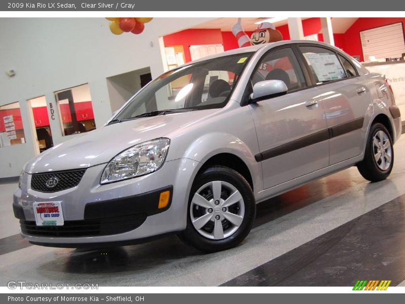 Clear Silver / Gray 2009 Kia Rio LX Sedan