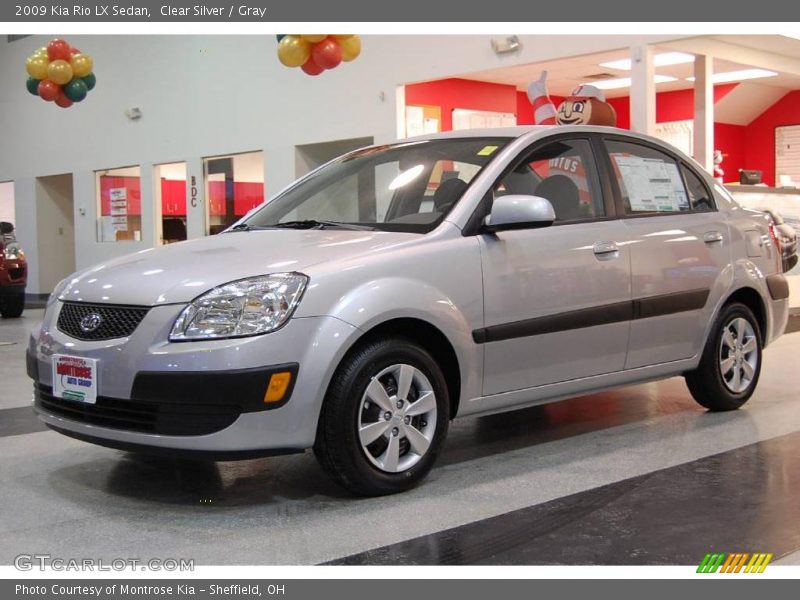 Clear Silver / Gray 2009 Kia Rio LX Sedan
