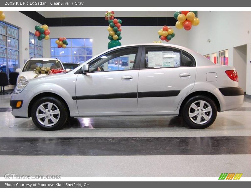 Clear Silver / Gray 2009 Kia Rio LX Sedan