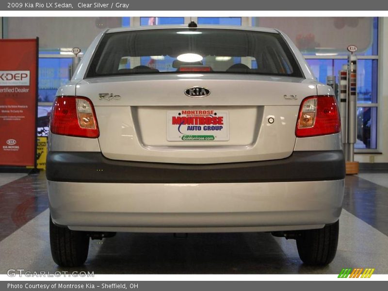 Clear Silver / Gray 2009 Kia Rio LX Sedan