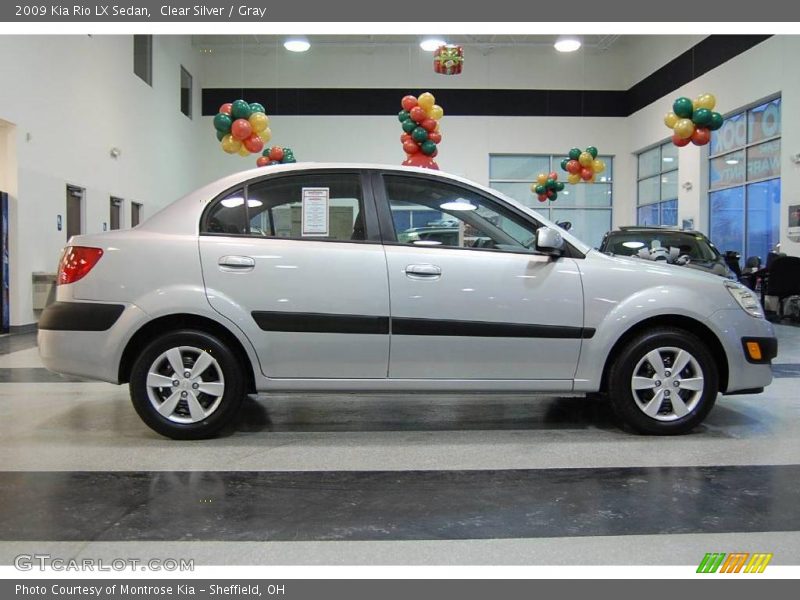 Clear Silver / Gray 2009 Kia Rio LX Sedan