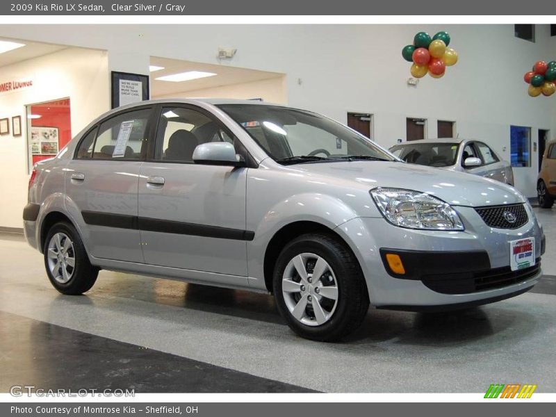 Clear Silver / Gray 2009 Kia Rio LX Sedan