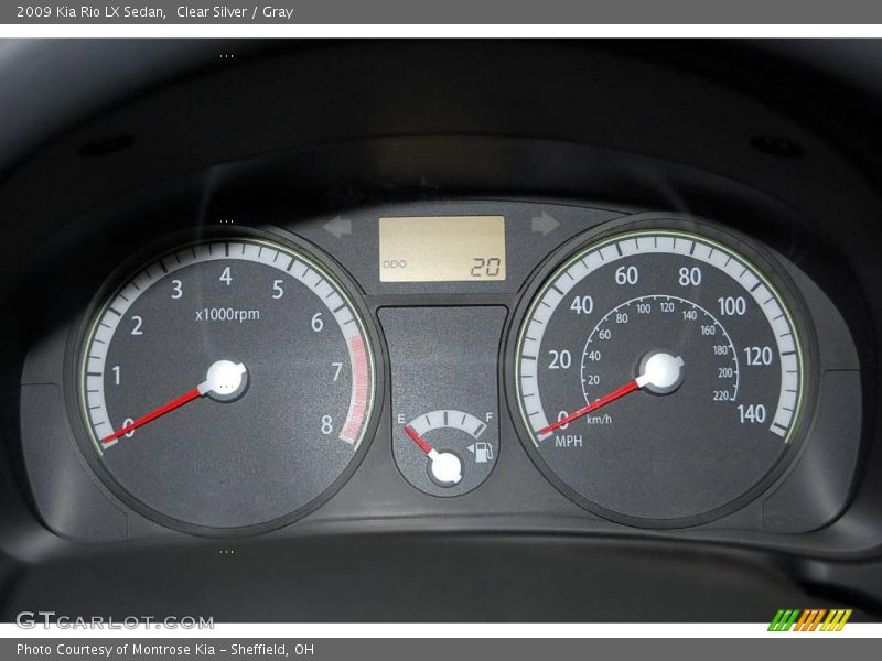 Clear Silver / Gray 2009 Kia Rio LX Sedan