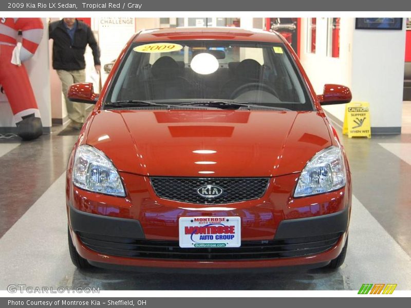 Tropical Red / Gray 2009 Kia Rio LX Sedan