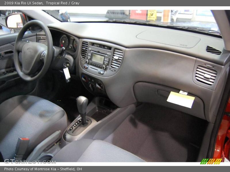 Tropical Red / Gray 2009 Kia Rio LX Sedan