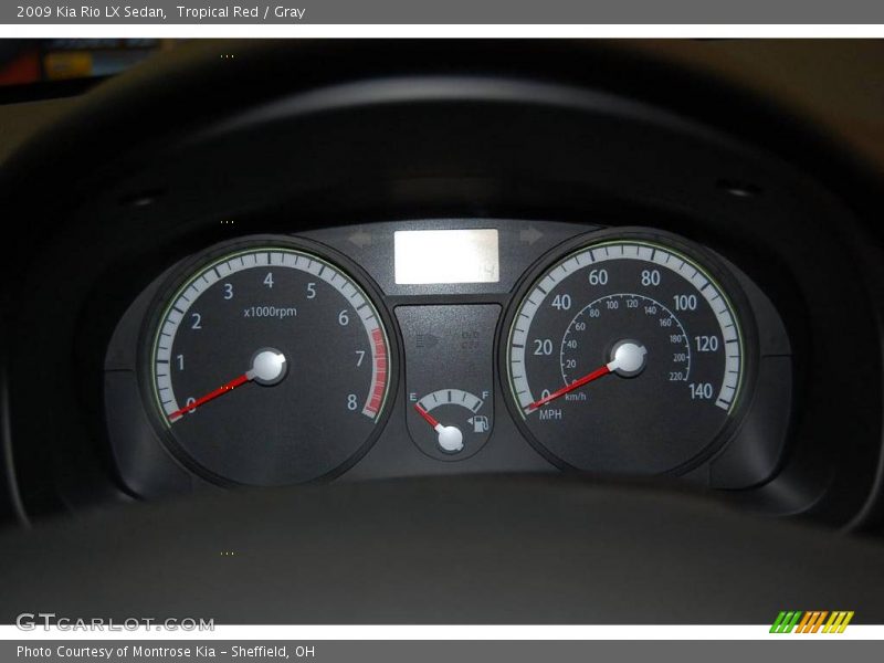 Tropical Red / Gray 2009 Kia Rio LX Sedan