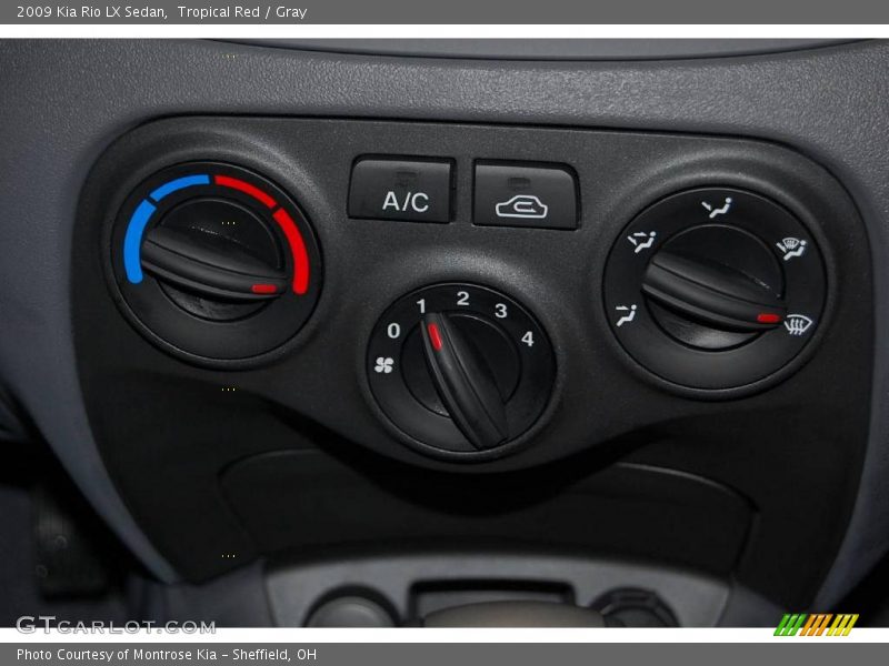 Tropical Red / Gray 2009 Kia Rio LX Sedan