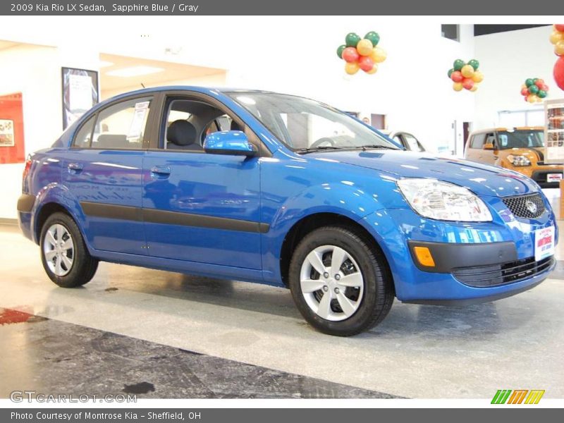 Sapphire Blue / Gray 2009 Kia Rio LX Sedan