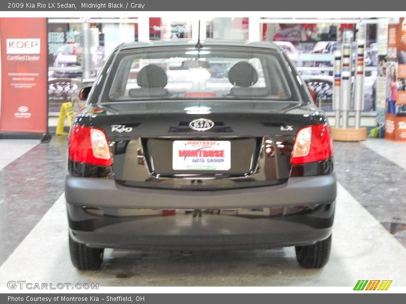 Midnight Black / Gray 2009 Kia Rio LX Sedan