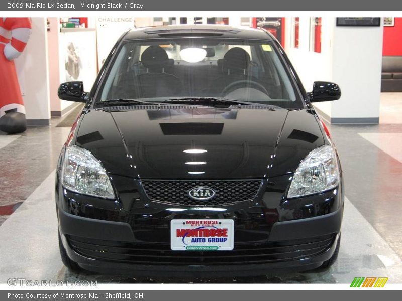 Midnight Black / Gray 2009 Kia Rio LX Sedan