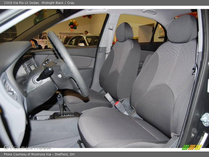 Midnight Black / Gray 2009 Kia Rio LX Sedan