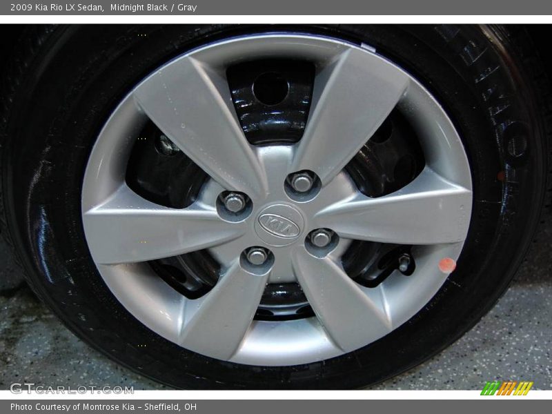 Midnight Black / Gray 2009 Kia Rio LX Sedan
