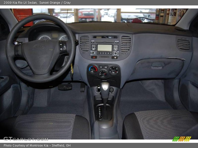 Sunset Orange / Gray 2009 Kia Rio LX Sedan