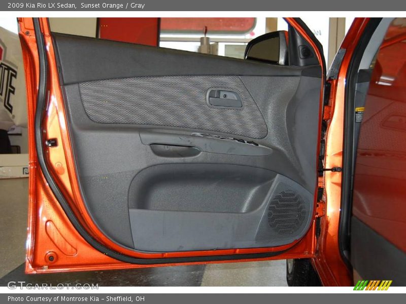 Sunset Orange / Gray 2009 Kia Rio LX Sedan