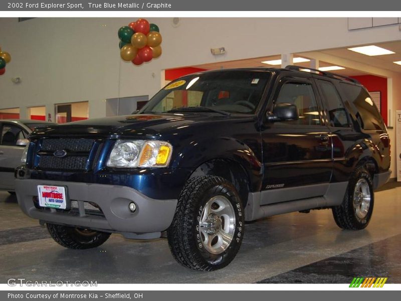 True Blue Metallic / Graphite 2002 Ford Explorer Sport