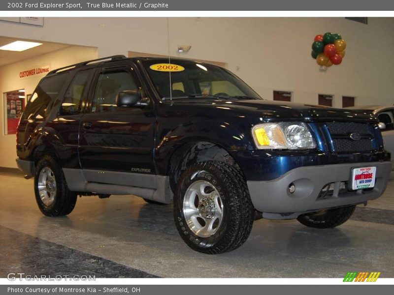 True Blue Metallic / Graphite 2002 Ford Explorer Sport