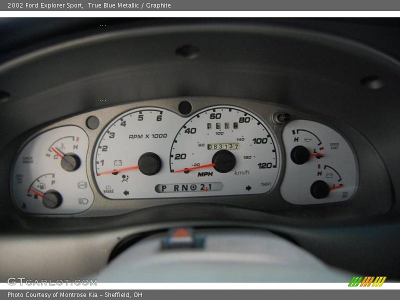 True Blue Metallic / Graphite 2002 Ford Explorer Sport
