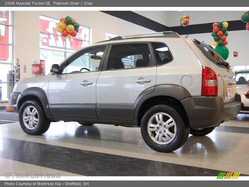 Platinum Silver / Gray 2008 Hyundai Tucson SE