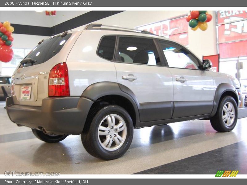 Platinum Silver / Gray 2008 Hyundai Tucson SE