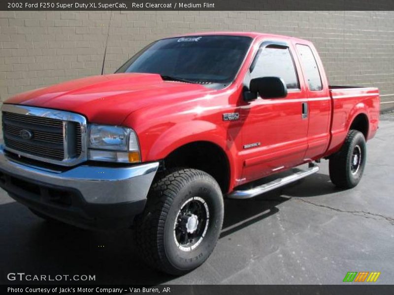 Red Clearcoat / Medium Flint 2002 Ford F250 Super Duty XL SuperCab