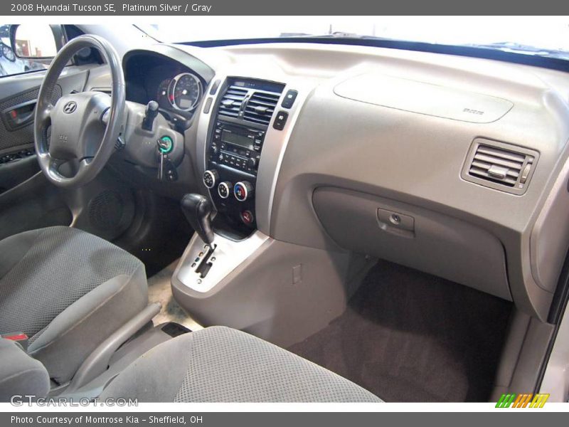 Platinum Silver / Gray 2008 Hyundai Tucson SE