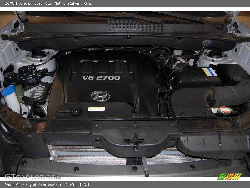 Platinum Silver / Gray 2008 Hyundai Tucson SE
