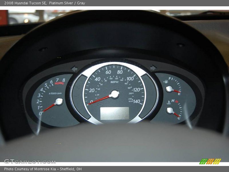 Platinum Silver / Gray 2008 Hyundai Tucson SE