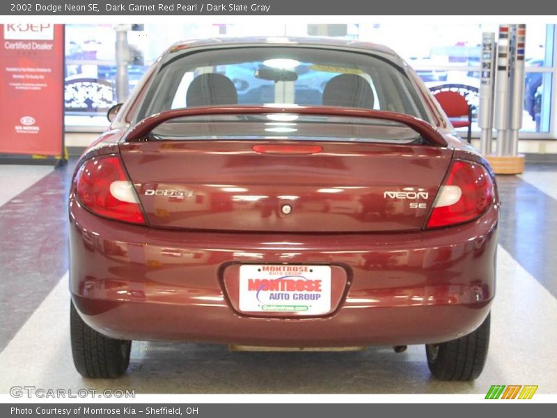 Dark Garnet Red Pearl / Dark Slate Gray 2002 Dodge Neon SE