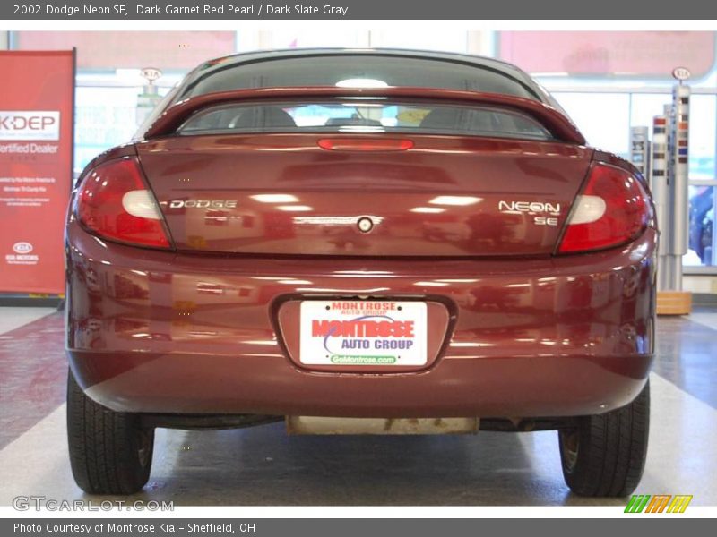 Dark Garnet Red Pearl / Dark Slate Gray 2002 Dodge Neon SE