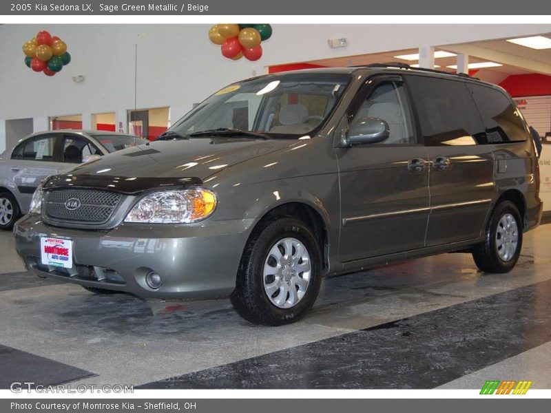 Sage Green Metallic / Beige 2005 Kia Sedona LX