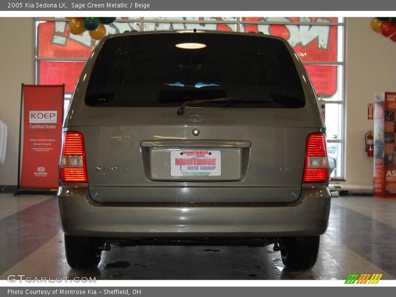 Sage Green Metallic / Beige 2005 Kia Sedona LX