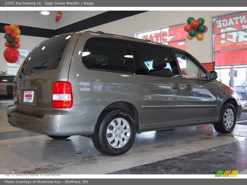 Sage Green Metallic / Beige 2005 Kia Sedona LX