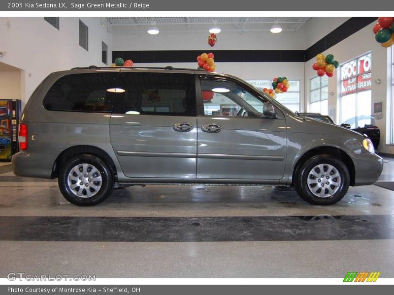 Sage Green Metallic / Beige 2005 Kia Sedona LX