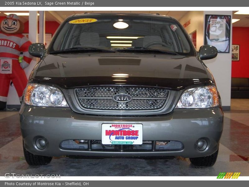 Sage Green Metallic / Beige 2005 Kia Sedona LX