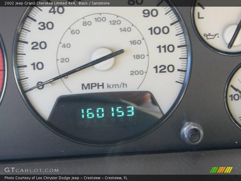 Black / Sandstone 2002 Jeep Grand Cherokee Limited 4x4
