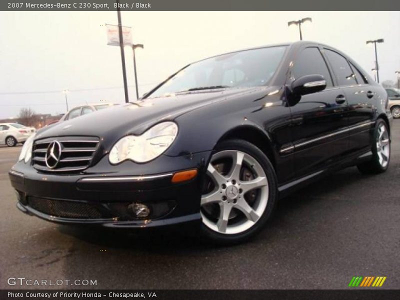 Black / Black 2007 Mercedes-Benz C 230 Sport
