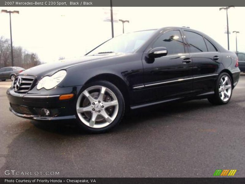Black / Black 2007 Mercedes-Benz C 230 Sport