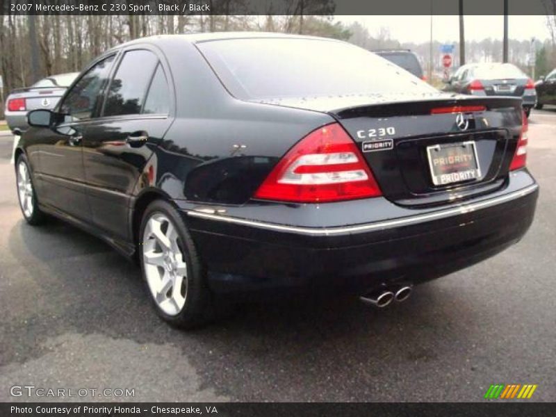 Black / Black 2007 Mercedes-Benz C 230 Sport