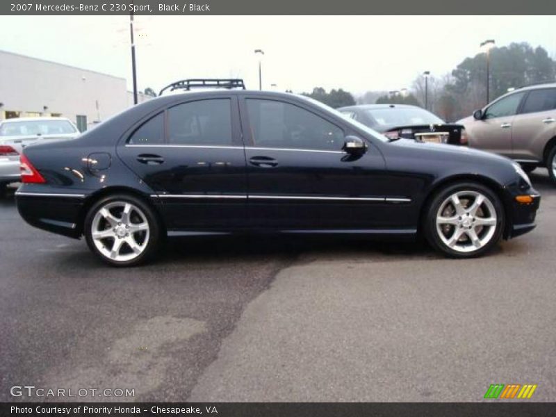 Black / Black 2007 Mercedes-Benz C 230 Sport