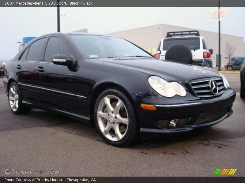 Black / Black 2007 Mercedes-Benz C 230 Sport