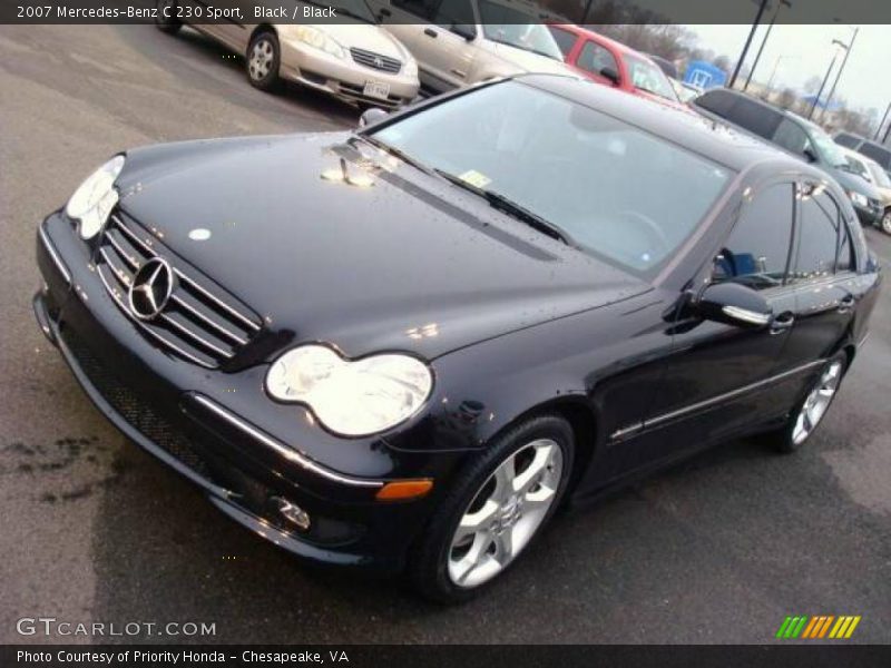 Black / Black 2007 Mercedes-Benz C 230 Sport