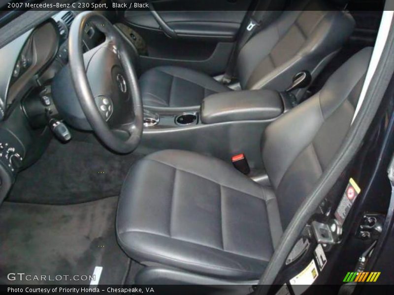 Black / Black 2007 Mercedes-Benz C 230 Sport