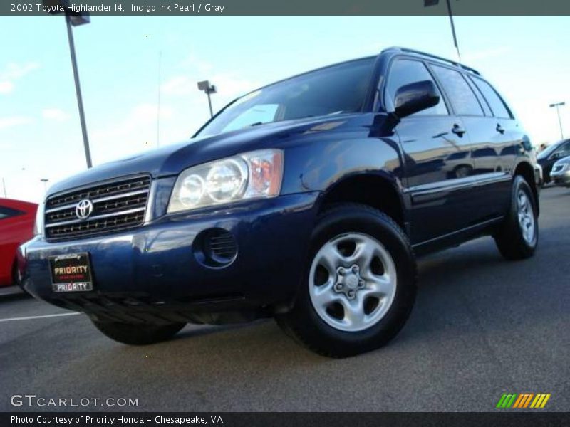 Indigo Ink Pearl / Gray 2002 Toyota Highlander I4